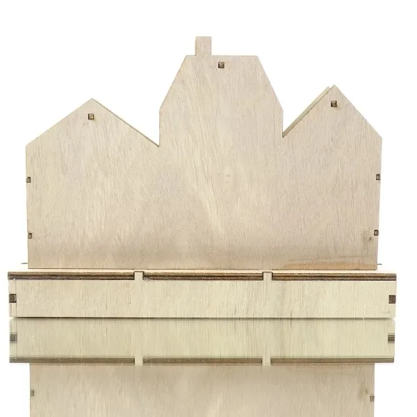 Riffelmacher LED Häuserszene Modern Natur klein 25 x 18 cm