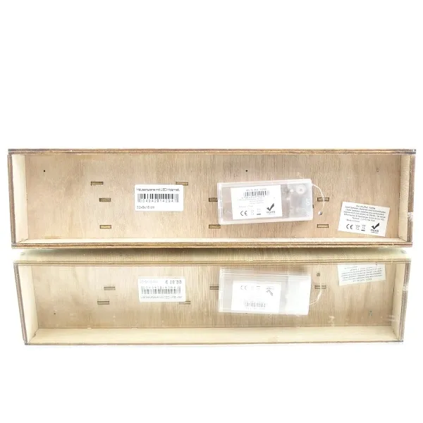 Riffelmacher LED Häuserszene Modern Natur groß 32 x 18 cm