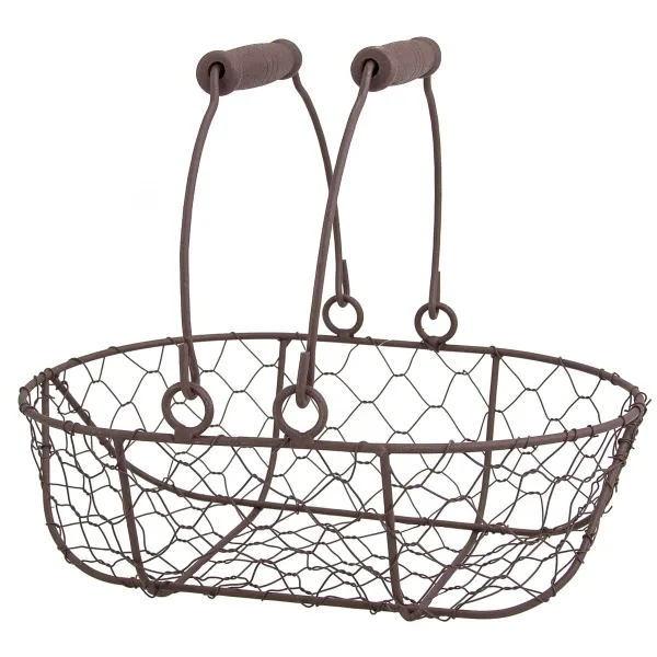 Riffelmacher Korb mit Henkeln Metall Dunkelbraun 25 cm x 17 cm x 8 cm Riffelmacher Korb mit Henkeln Metall Dunkelbraun 25 cm x 17 cm x 8 cm
