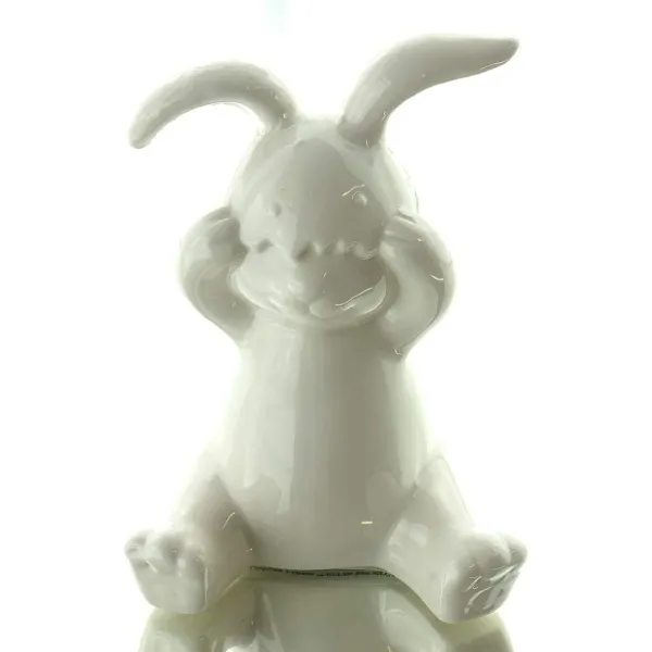 Riffelmacher Lustiger Hase Nichts hören Weiß 12,2 cm - Porzellan Riffelmacher Lustiger Hase Nichts hören Weiß 12,2 cm - Porzellan
