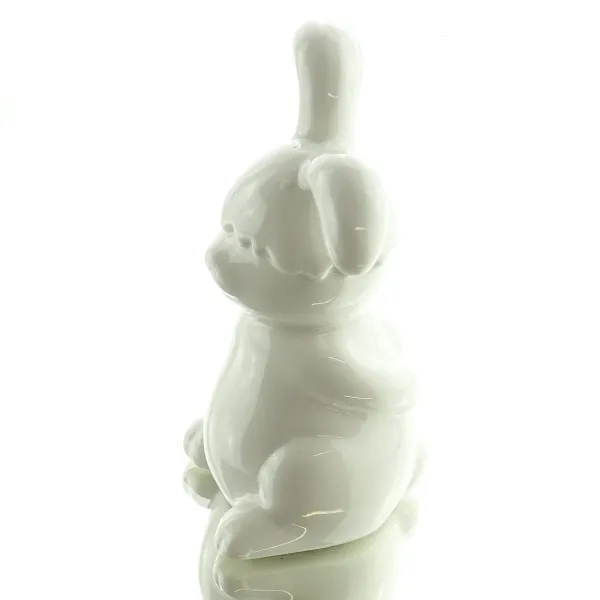 Riffelmacher Lustiger Hase Nichts sehen Weiß 12 cm - Porzellan