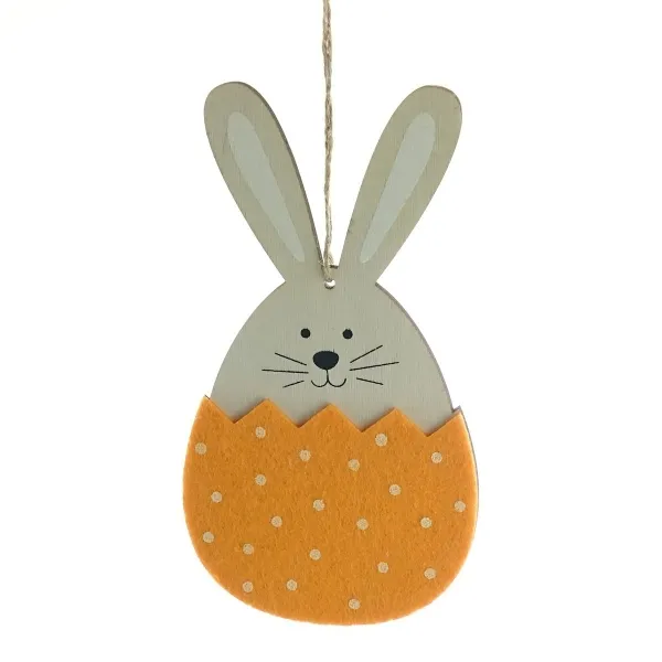 Riffelmacher Oster-Deko Hase Orange im Ei 18 cm - Holz & Filz Riffelmacher Oster-Deko Hase Orange im Ei 18 cm - Holz & Filz