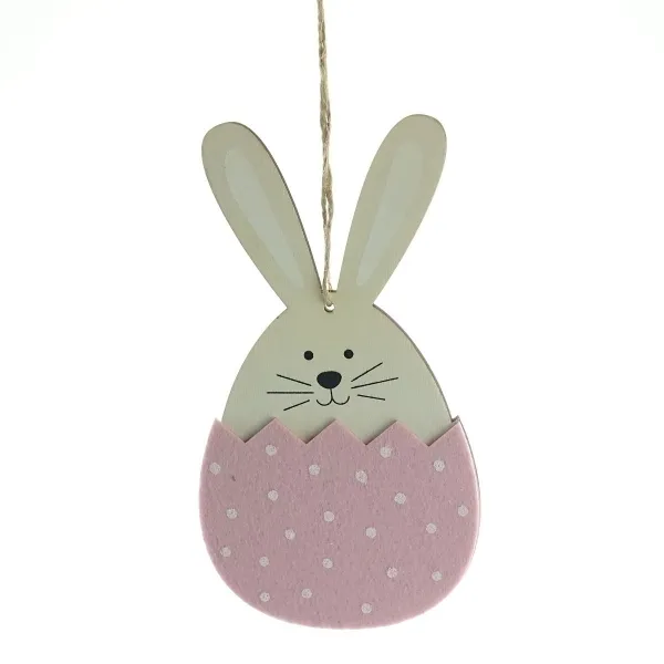 Riffelmacher Oster-Deko Hase Rosa im Ei 18 cm - Holz & Filz Riffelmacher Oster-Deko Hase Rosa im Ei 18 cm - Holz & Filz