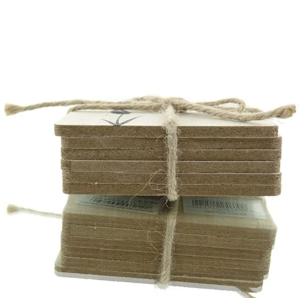 Riffelmacher Untersetzer eckig 6er Pack 10x10x3cm Holz 1 Zweig