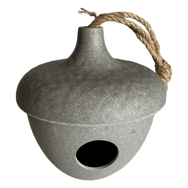 Riffelmacher Vogelhaus Eicheldesign Strohfaser/Kunststoff Natur 16,4 x 18,7 cm