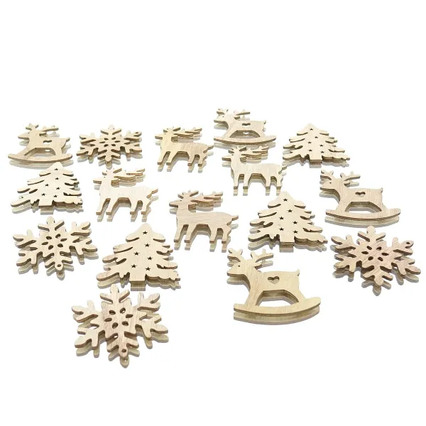 Riffelmacher Weihnachtliche Streudeko Natur in 4 Motiven 16 Stück - Holz Riffelmacher Weihnachtliche Streudeko Natur in 4 Motiven 16 Stück - Holz