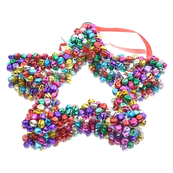 Kunterbunt Weihnachtsdeko Glöckchenstern Ø ca. 16 cm - Aluminium