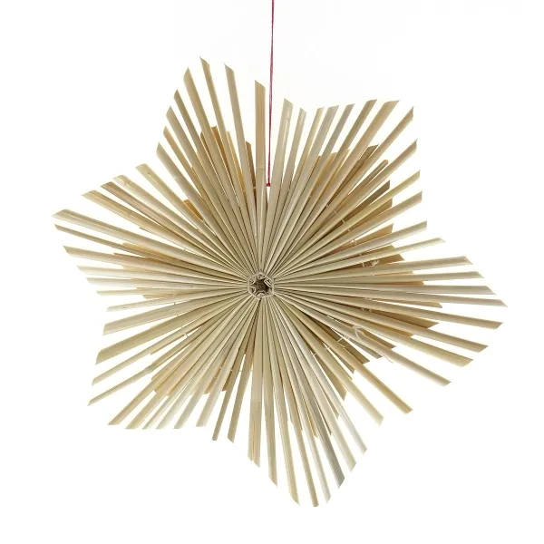 Riffelmacher Weihnachtsdeko Strohstern Natur in 3D Optik Ø 22 cm