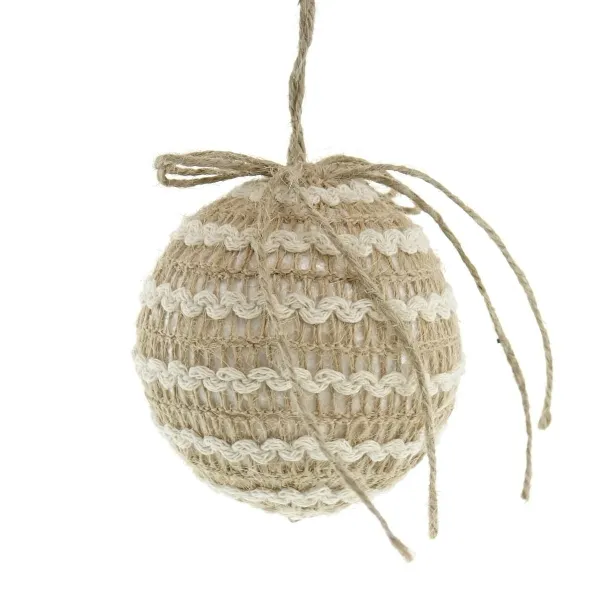 Riffelmacher Weihnachtskugel mit Jutestrick Ø 8 cm