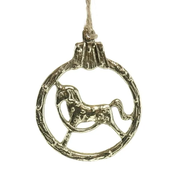 Riffelmacher Weihnachts- Reliefanhänger Goldfarben 3 Motive je 7 x 9 cm - Aluminium