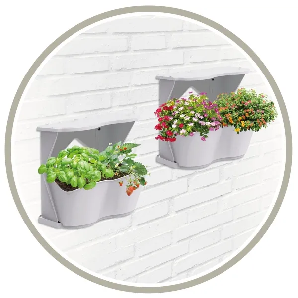Romberg BoQube Flexi Garden Lichtgrau 26 x 20 x 26 cm - 2er Pack
