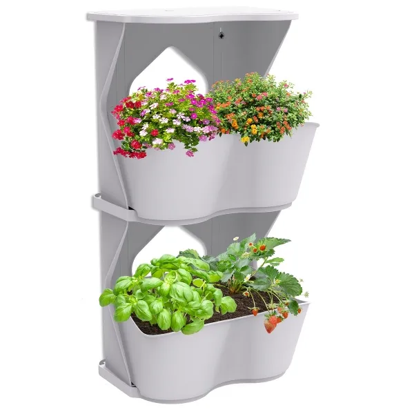 Romberg BoQube Flexi Garden Lichtgrau 26 x 20 x 26 cm - 2er Pack