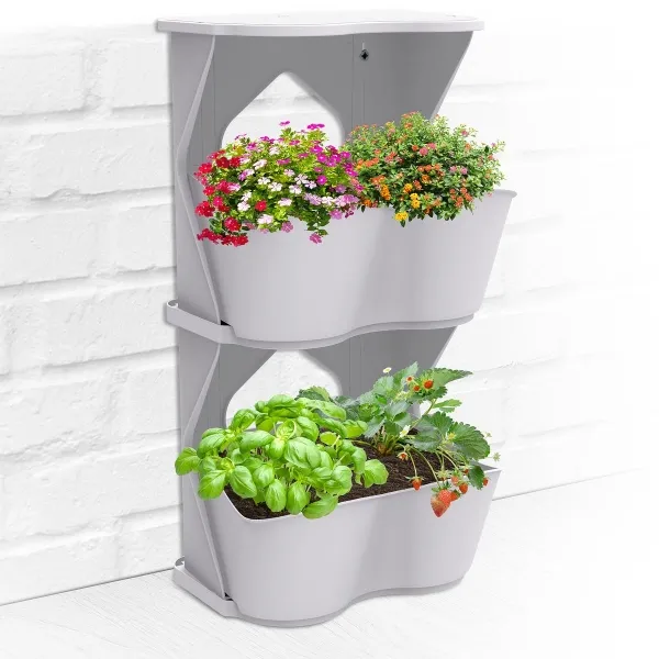 Romberg BoQube Flexi Garden Lichtgrau 26 x 20 x 26 cm - 2er Pack