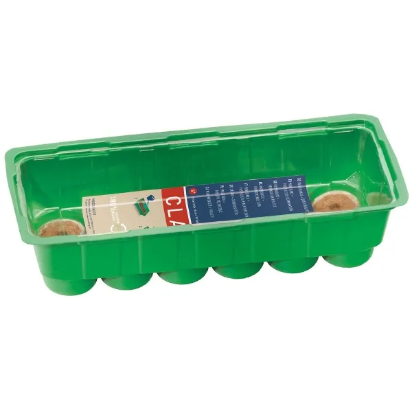 Romberg CLASSIC Anzuchthaus S PLUS COCO Grün 27,5 x 11 cm & 12 Kokos-Quelltabletten