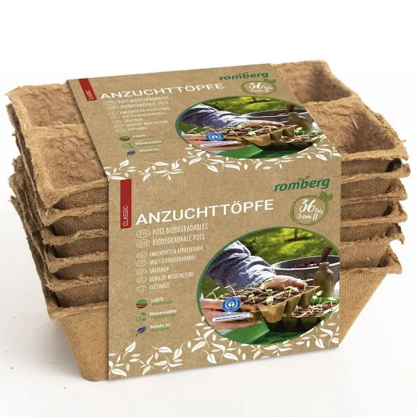 Romberg CLASSIC Anzuchttöpfe 5 cm quadratisch torffrei - 36er Pack Romberg CLASSIC Anzuchttöpfe 5 cm quadratisch torffrei - 36er Pack