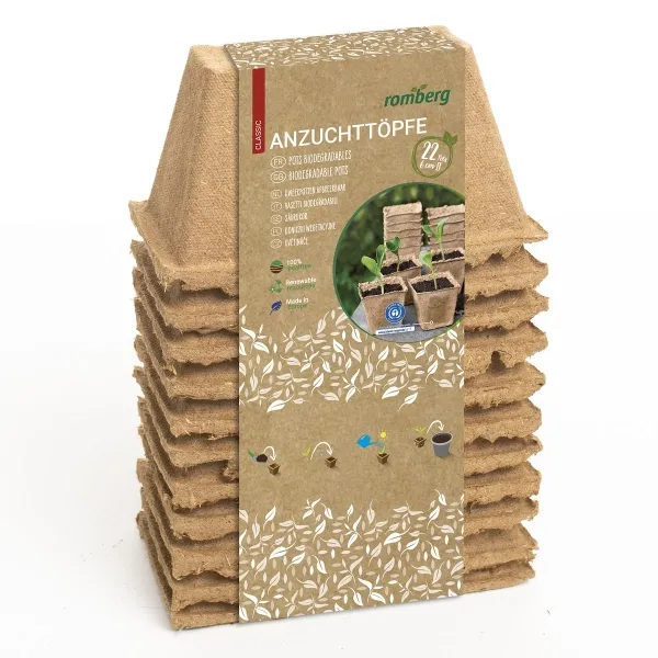 Romberg CLASSIC Anzuchttöpfe 6 cm quadratisch - 22er Pack