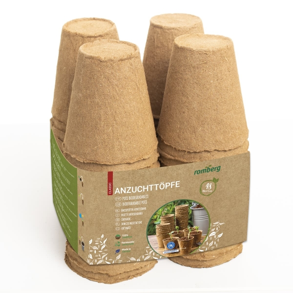 Romberg CLASSIC Anzuchttöpfe Ø 8 cm rund torffrei - 48er Pack