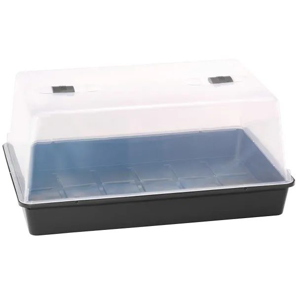 Romberg CLASSIC Gewächshaus XXL Schwarz mit Belüftung 59 x 39 cm