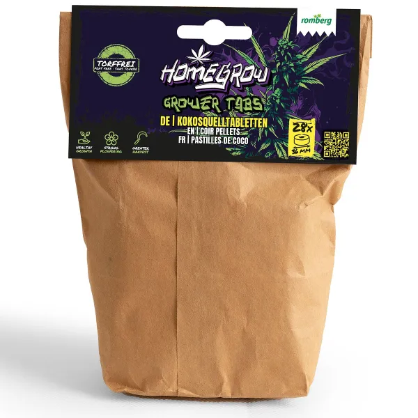 Romberg HOMEGROW GROWER Tabs 28 Kokosquelltabletten Ø 36 mm