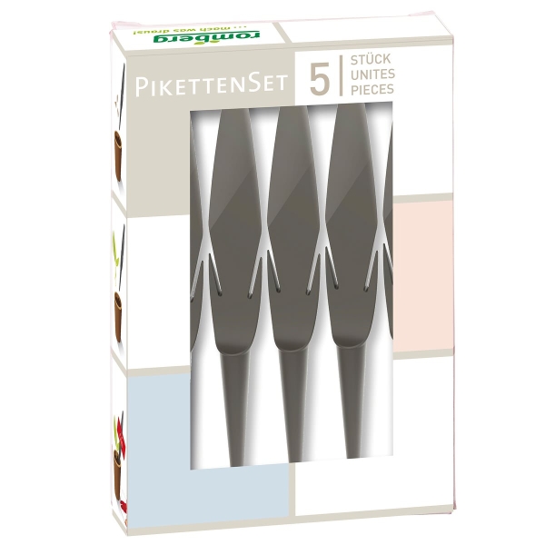 Romberg STYLE Piketten Anthrazit Ettikettenhalter & Pikierstab - 5er Pack