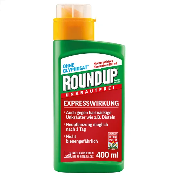 ROUNDUP® Express Konzentrat Unkrautfrei für bis zu 500 m² - 400 ml ROUNDUP® Express Konzentrat Unkrautfrei für bis zu 500 m² - 400 ml