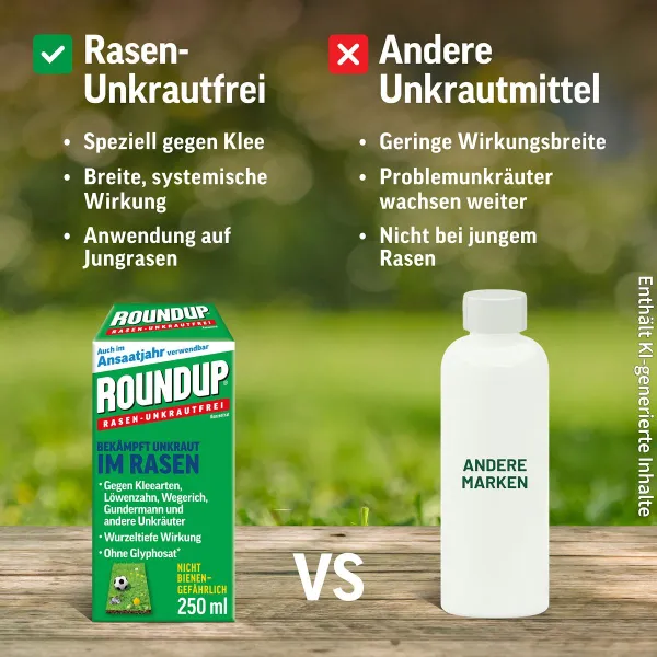 ROUNDUP® Rasen - Unkrautfrei Konzentrat 250 ml für ca. 165 m²