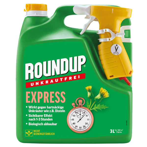 ROUNDUP® Unkrautfrei Express Sprühflasche AF für ca. 100 m² - 3 Liter