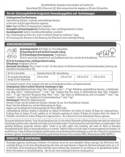 ROUNDUP® Unkrautfrei Express Fertigmischung für ca. 83 m² - 2,5 Liter