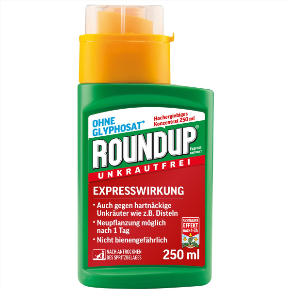 ROUNDUP® Unkrautfrei Express Konzentrat für ca. 108 m² - 250 ml