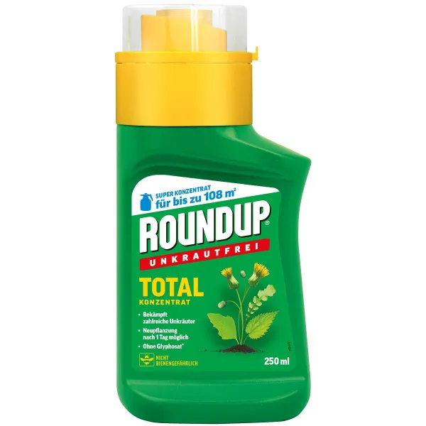 ROUNDUP® Unkrautfrei Total Konzentrat für ca. 108 m² - 250 ml