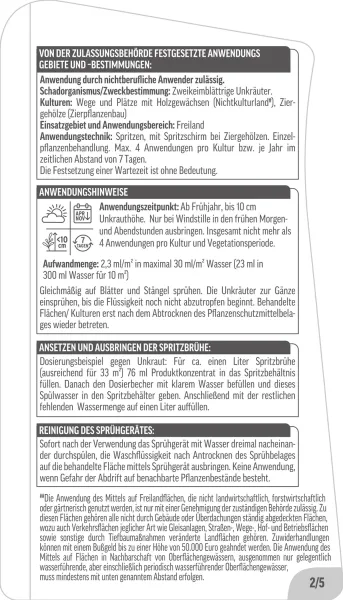 ROUNDUP® Unkrautfrei Total Konzentrat für ca. 216 m² - 500 ml