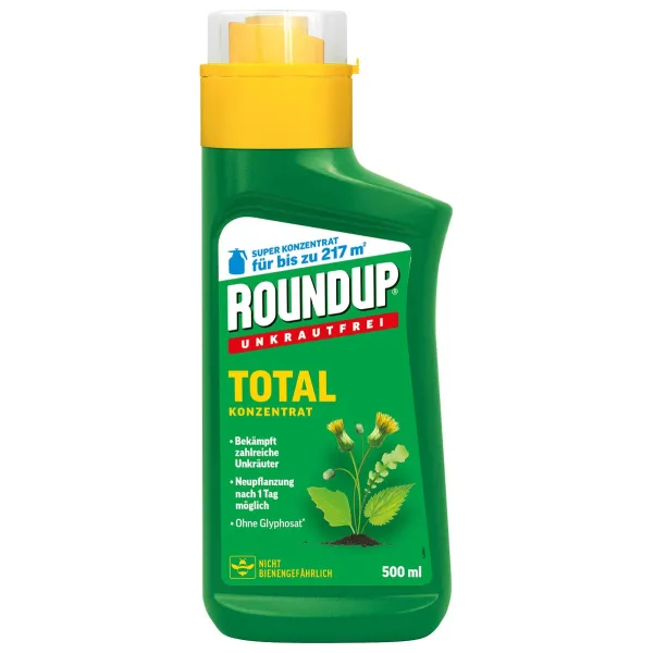 ROUNDUP® Unkrautfrei Total Konzentrat für ca. 216 m² - 500 ml