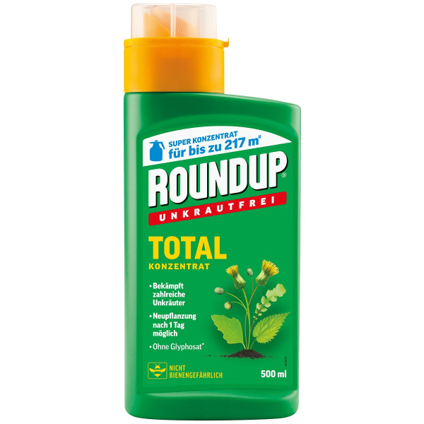 ROUNDUP® Unkrautfrei Total Konzentrat für bis zu 217 m² - 500 ml