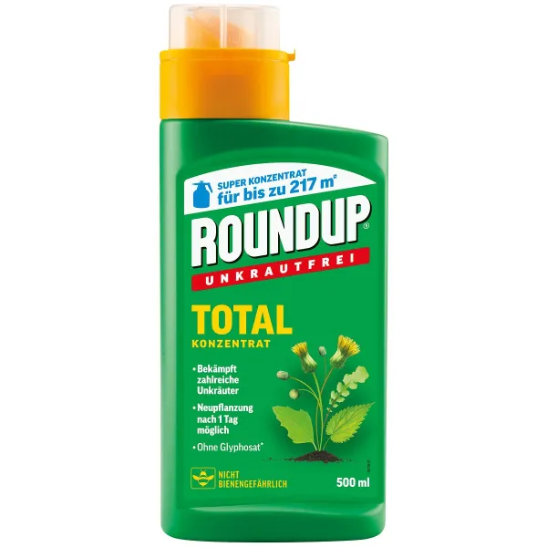 ROUNDUP® Unkrautfrei Total Konzentrat für bis zu 217 m² - 500 ml ROUNDUP® Unkrautfrei Total Konzentrat für bis zu 217 m² - 500 ml