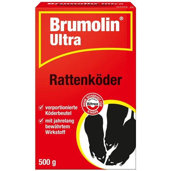 Brumolin® Ultra Rattenköder 500 g - 50 Köderbeutel