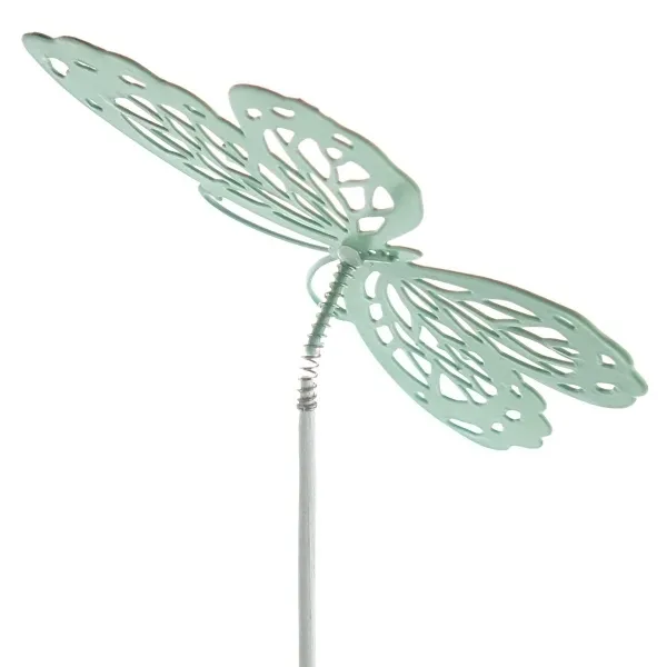 SCHEULEN Blumenstecker Farfalla Schmetterling Grün 10 cm x 26 cm - Metall