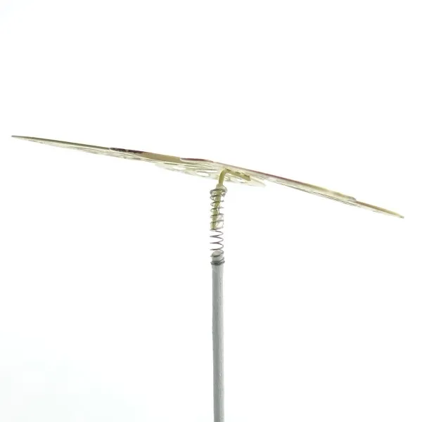 SCHEULEN Blumenstecker Farfalle Schmetterling Senfgelb 10 cm x 26 cm - Metall