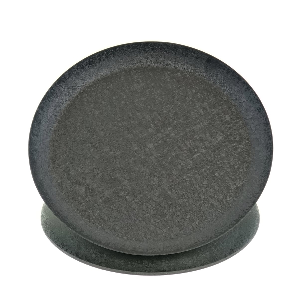 SCHEULEN Dekoteller M Schwarz mit Strukturoberfläche Ø 20 cm - Metall