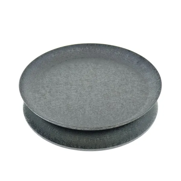 SCHEULEN Dekoteller M Schwarz mit Strukturoberfläche Ø 20 cm - Metall