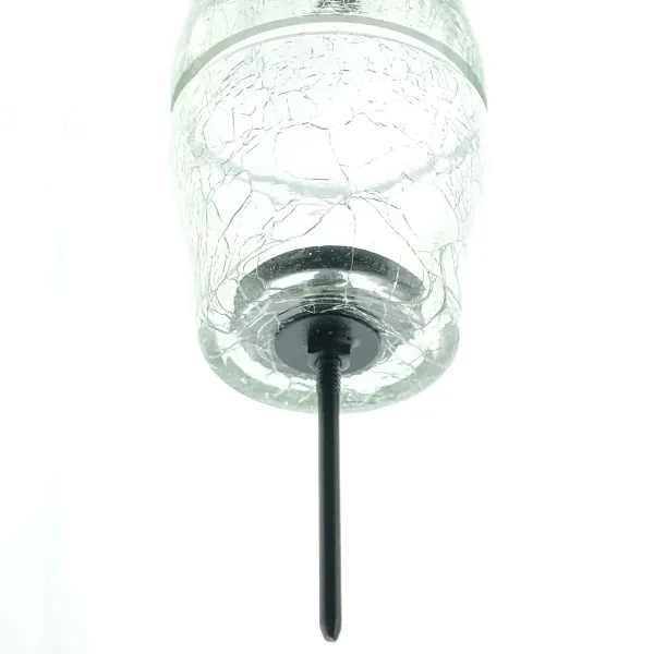 SCHEULEN Glas -Teelichthalter Craquelé Optik Klar Ø 6 cm auf Metallstecker SCHEULEN Glas -Teelichthalter Craquelé Optik Klar Ø 6 cm auf Metallstecker