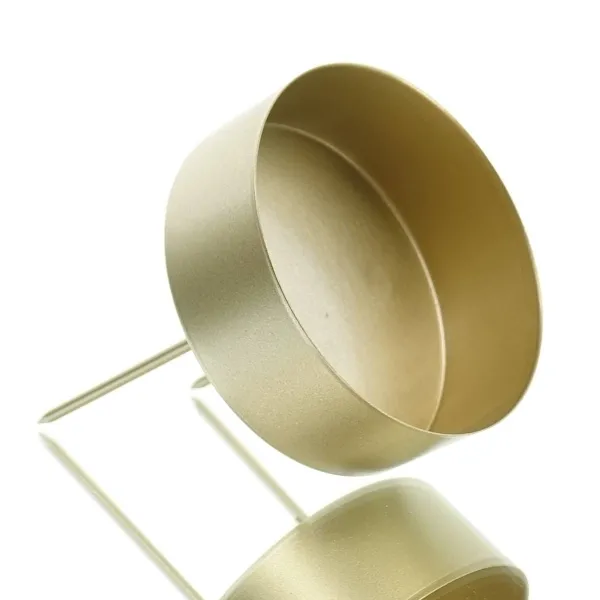 SCHEULEN Kranzstecker Kerzenhalter Meta Goldfarben mit hohem Rand Ø 8 cm - Metall SCHEULEN Kranzstecker Kerzenhalter Meta Goldfarben mit hohem Rand Ø 8 cm - Metall