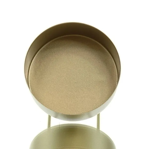 SCHEULEN Kranzstecker Kerzenhalter Meta Goldfarben mit hohem Rand Ø 8 cm - Metall
