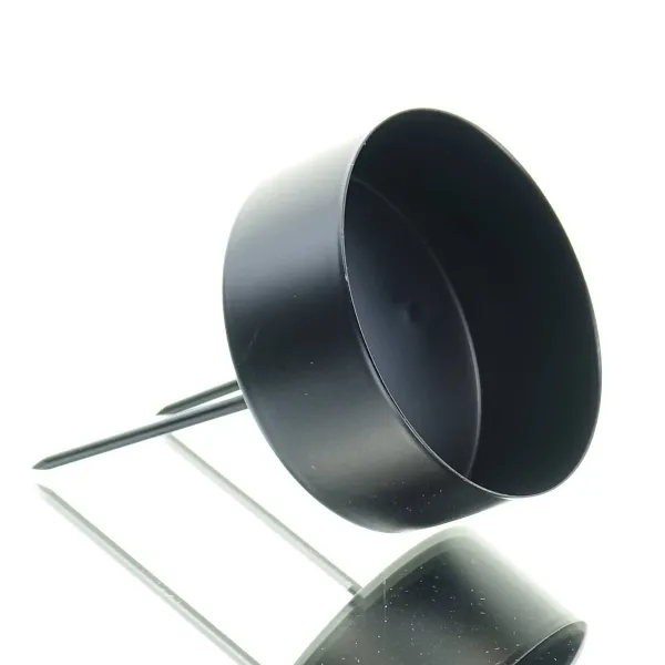 SCHEULEN Kranzstecker Kerzenhalter Meta Schwarz mit hohem Rand Ø 7 cm - Metall SCHEULEN Kranzstecker Kerzenhalter Meta Schwarz mit hohem Rand Ø 7 cm - Metall