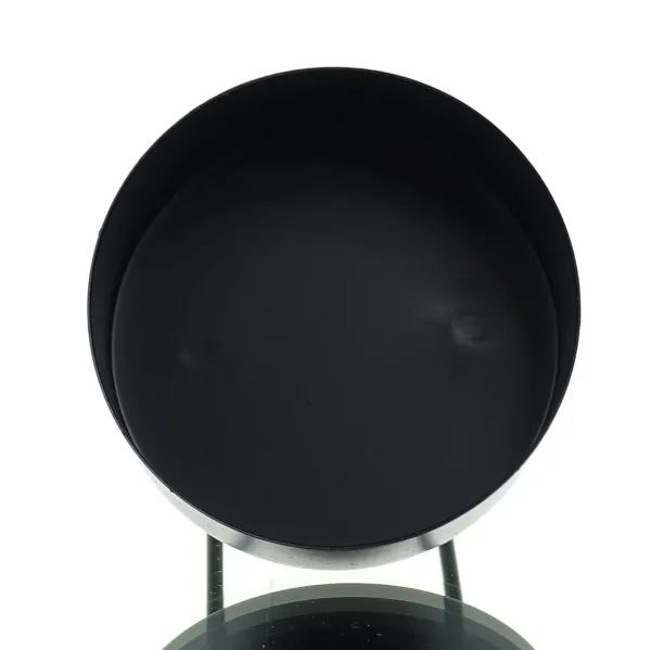 SCHEULEN Kranzstecker Kerzenhalter Meta Schwarz mit hohem Rand Ø 7 cm - Metall