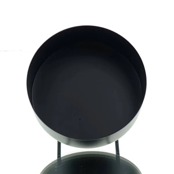SCHEULEN Kranzstecker Kerzenhalter Meta Schwarz mit hohem Rand Ø 8 cm - Metall
