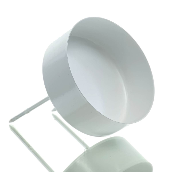 SCHEULEN Kranzstecker Kerzenhalter Meta Weiß mit hohem Rand Ø 8 cm - Metall
