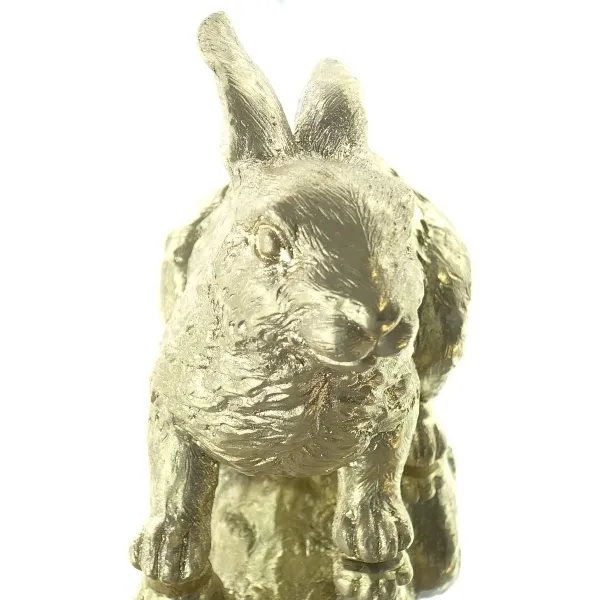 SCHEULEN Oster-Deko Hase Aladin sitzend antik-goldfarben 12 cm - Polyresin