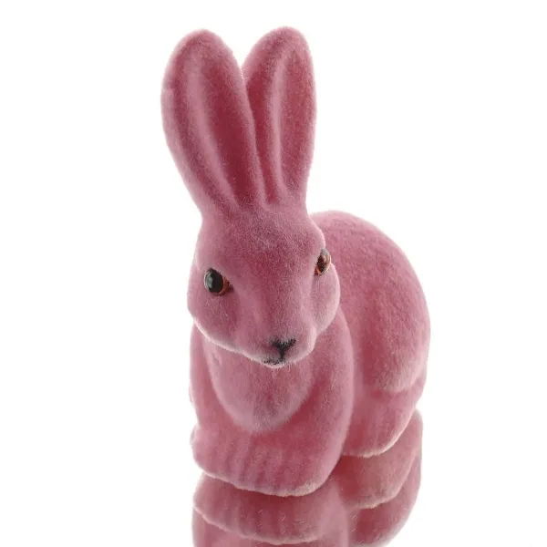 SCHEULEN Oster-Deko Hase Wuschel Pink 11 cm - Kunststoff