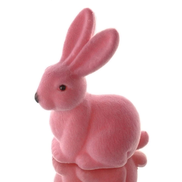 SCHEULEN Oster-Deko Hase Wuschel Pink 16 cm - Kunststoff
