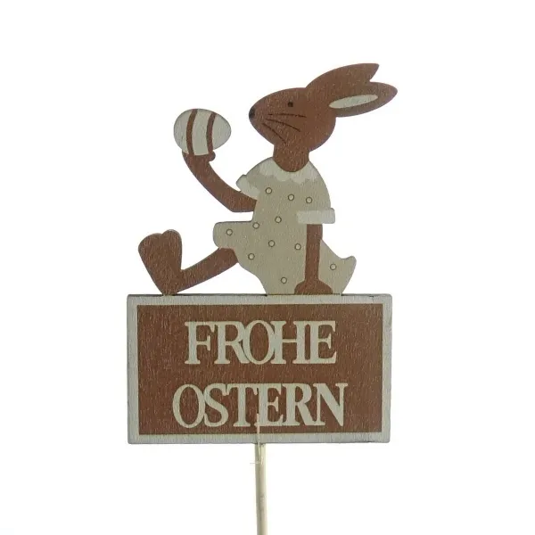SCHEULEN Oster-Stecker Häsin Vintage Creme & Braun mit Schriftzug - Holz SCHEULEN Oster-Stecker Häsin Vintage Creme & Braun mit Schriftzug - Holz